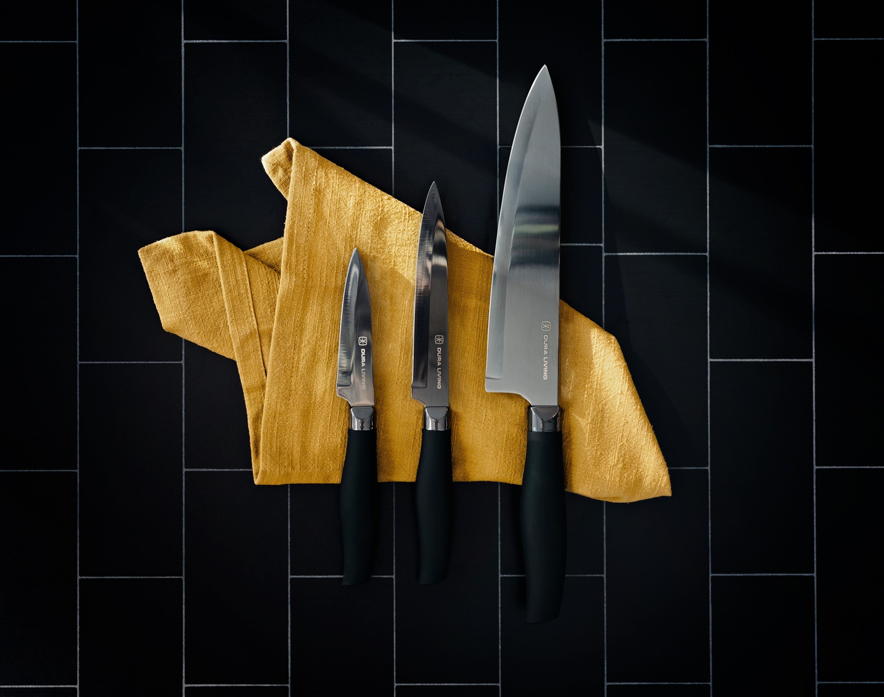 Titan 3-Piece Kitchen Knife Set - Black