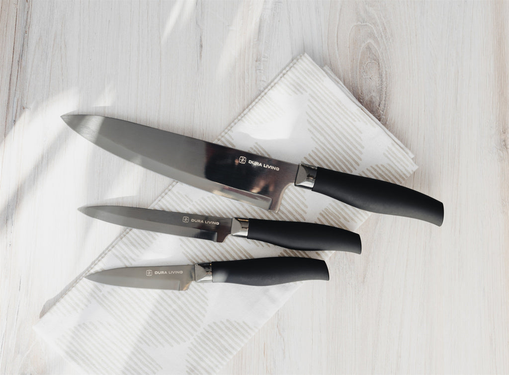 Titan 3-Piece Kitchen Knife Set - Black