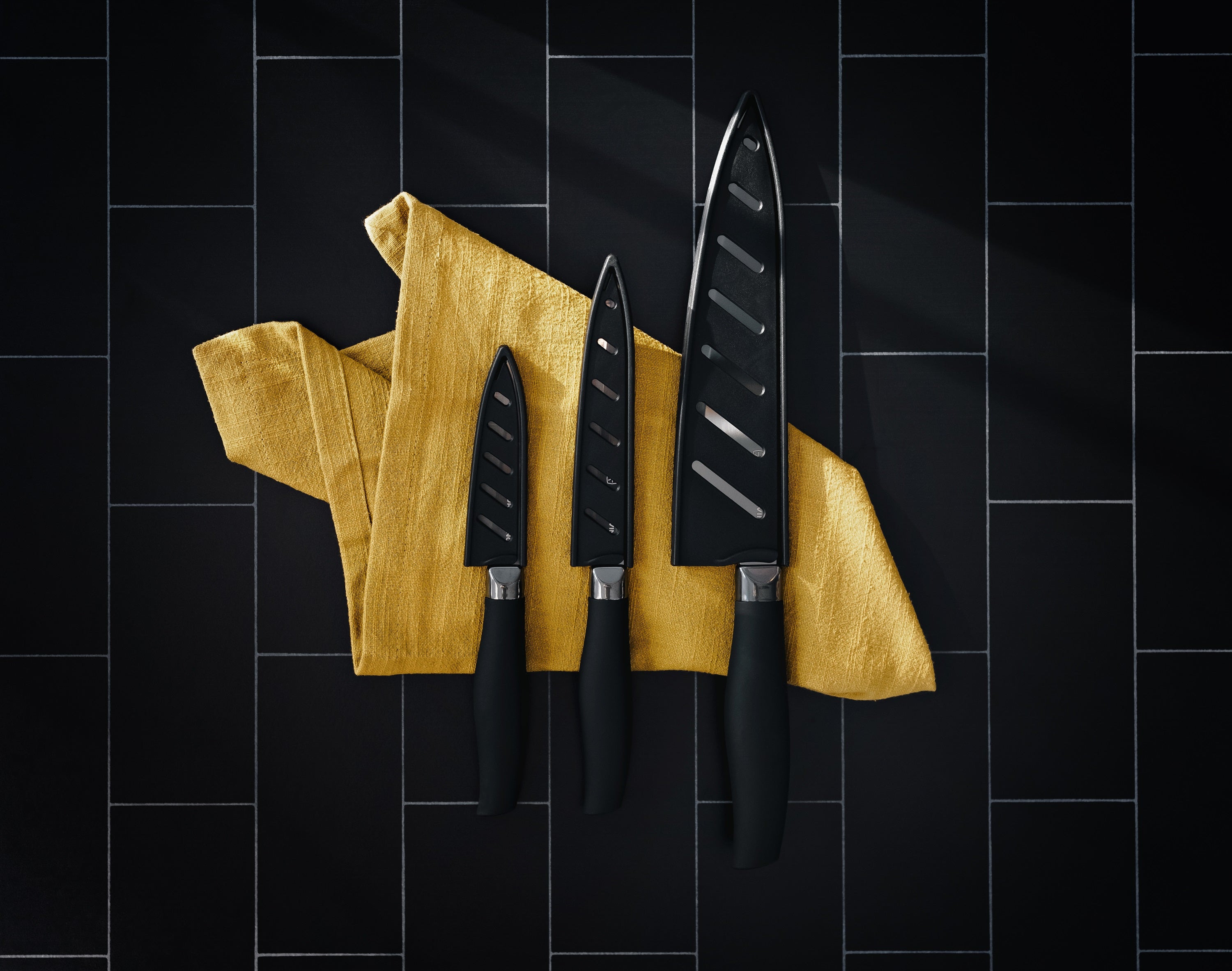 Titan 3-Piece Kitchen Knife Set - Black